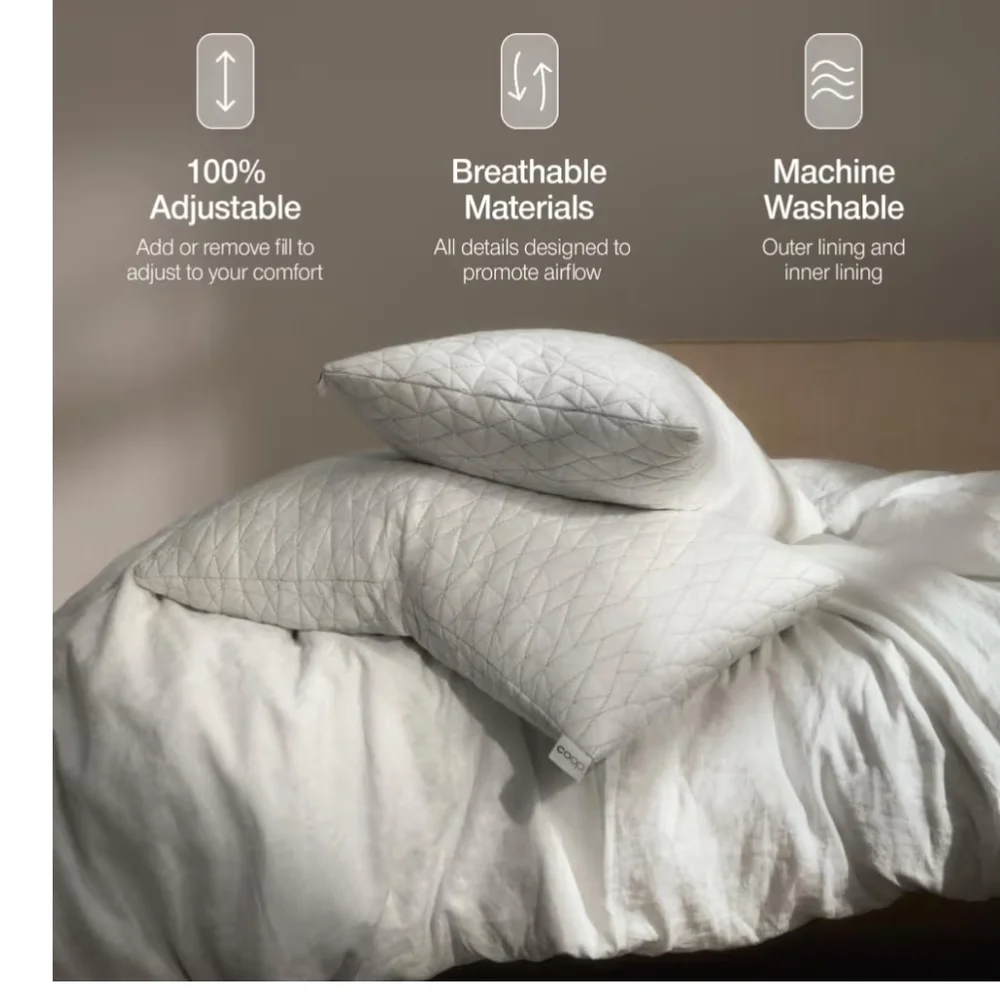 Coop Original Adjustable Pillow, Queen Size Bed Pillows for Sleeping,